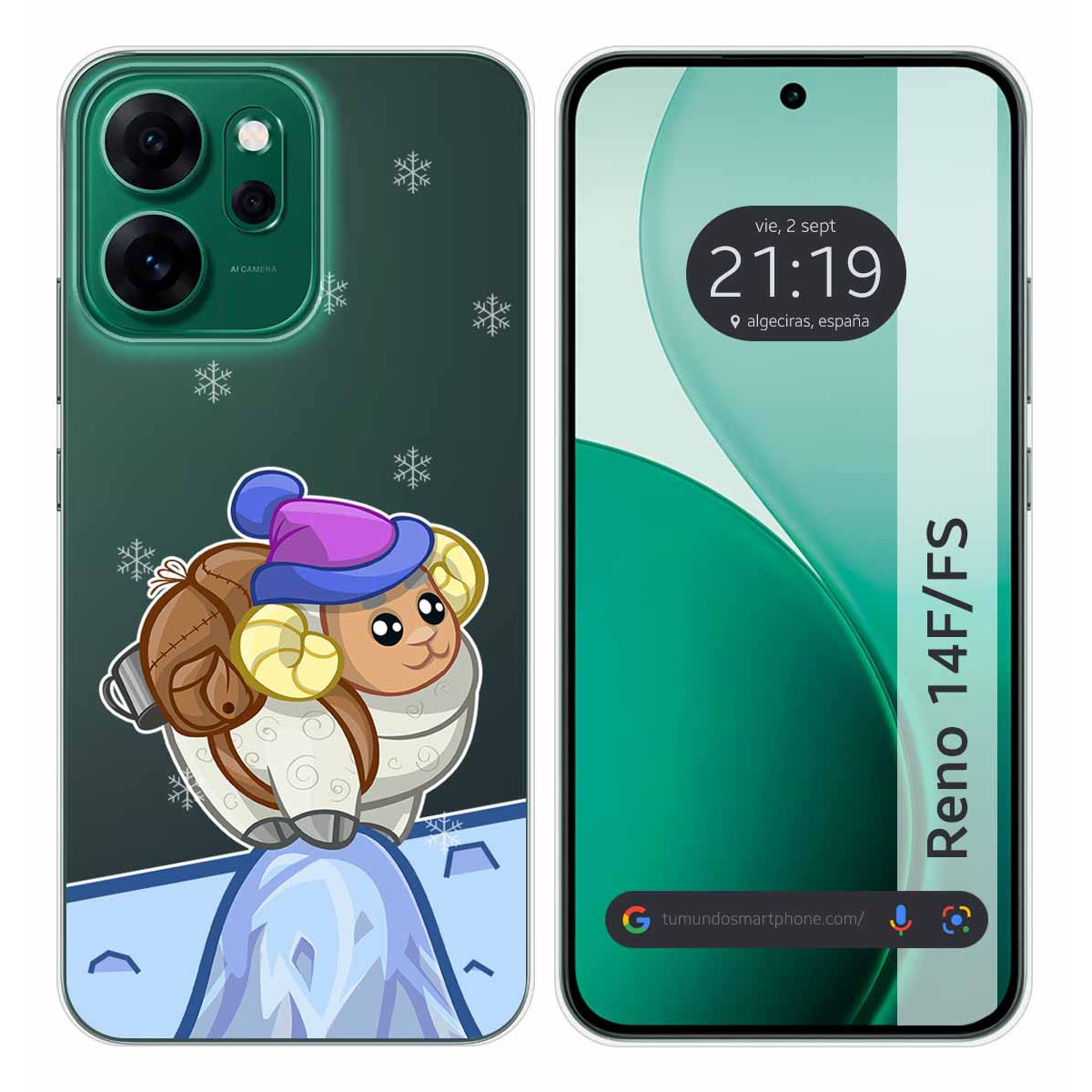 Funda Silicona Transparente para Oppo Reno 14 F / 14F 5G diseño Cabra Dibujos