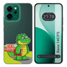 Funda Silicona Transparente para Oppo Reno 14 F / 14F 5G diseño Coco Dibujos
