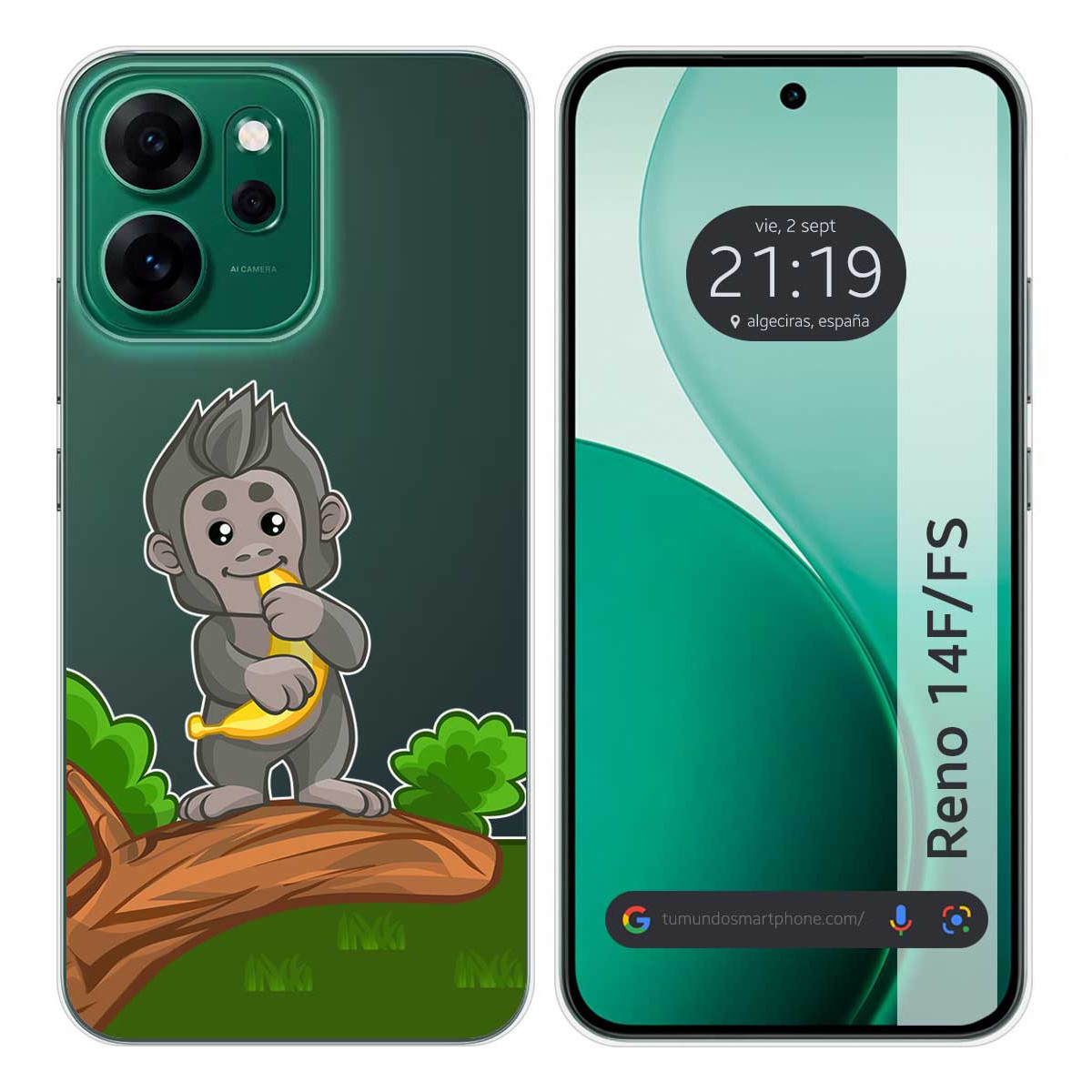 Funda Silicona Transparente para Oppo Reno 14 F / 14F 5G diseño Mono Dibujos