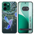 Funda Silicona Transparente para Oppo Reno 14 F / 14F 5G diseño Plumas Dibujos