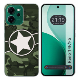 Funda Silicona para Oppo Reno 14 F / 14F 5G diseño Camuflaje 01 Dibujos
