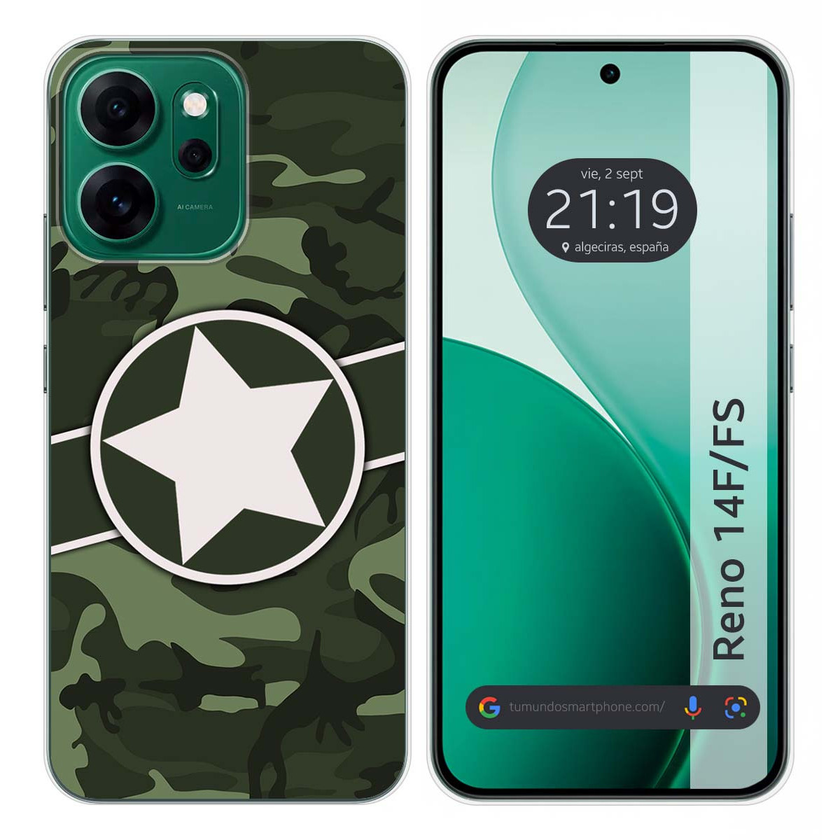 Funda Silicona para Oppo Reno 14 F / 14F 5G diseño Camuflaje 01 Dibujos