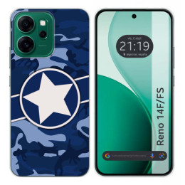 Funda Silicona para Oppo Reno 14 F / 14F 5G diseño Camuflaje 03 Dibujos