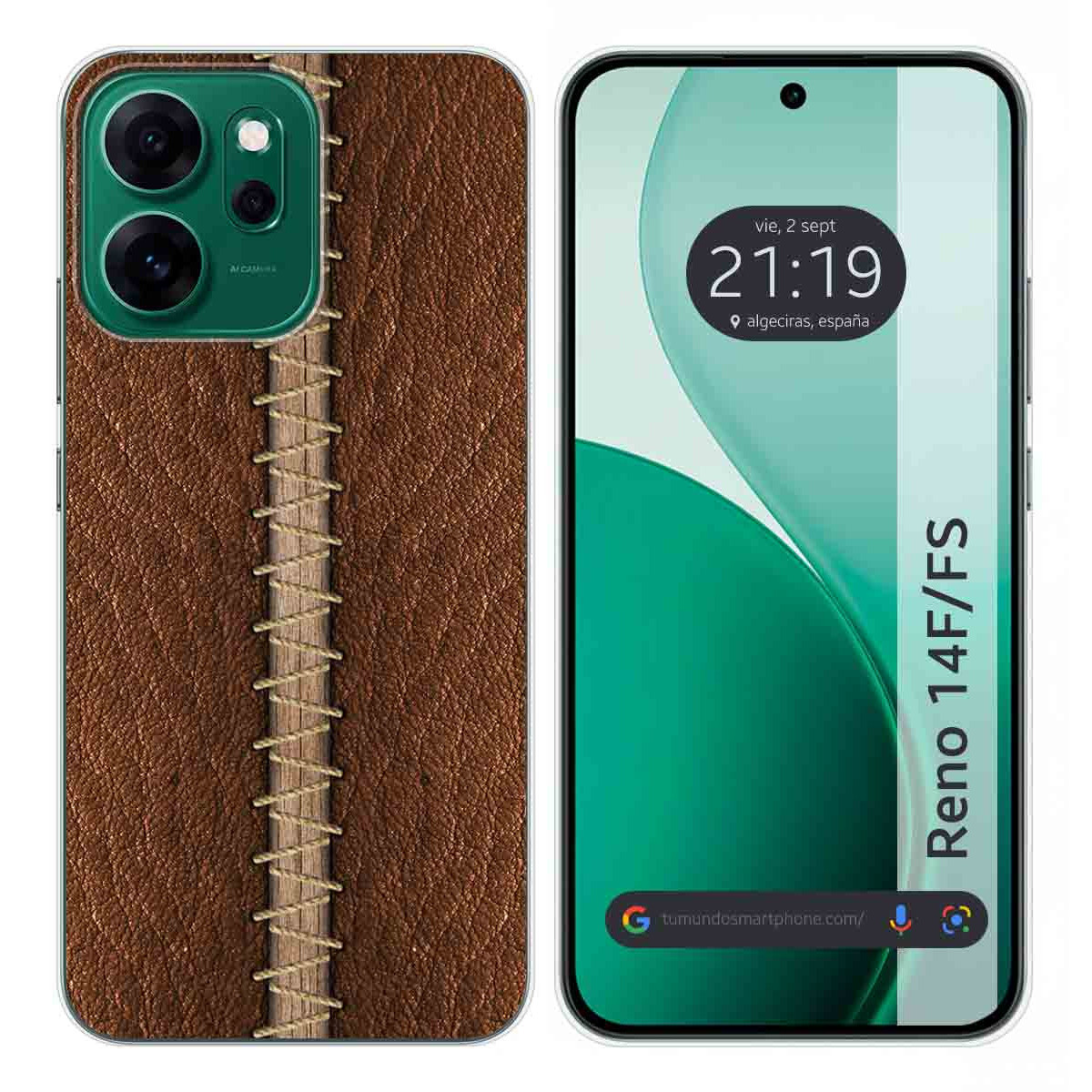 Funda Silicona para Oppo Reno 14 F / 14F 5G diseño Cuero 01 Dibujos