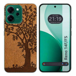 Funda Silicona para Oppo Reno 14 F / 14F 5G diseño Cuero 03 Dibujos