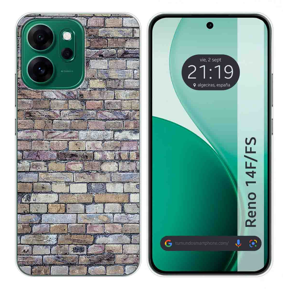 Funda Silicona para Oppo Reno 14 F / 14F 5G diseño Ladrillo 02 Dibujos