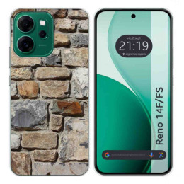 Funda Silicona para Oppo Reno 14 F / 14F 5G diseño Ladrillo 03 Dibujos
