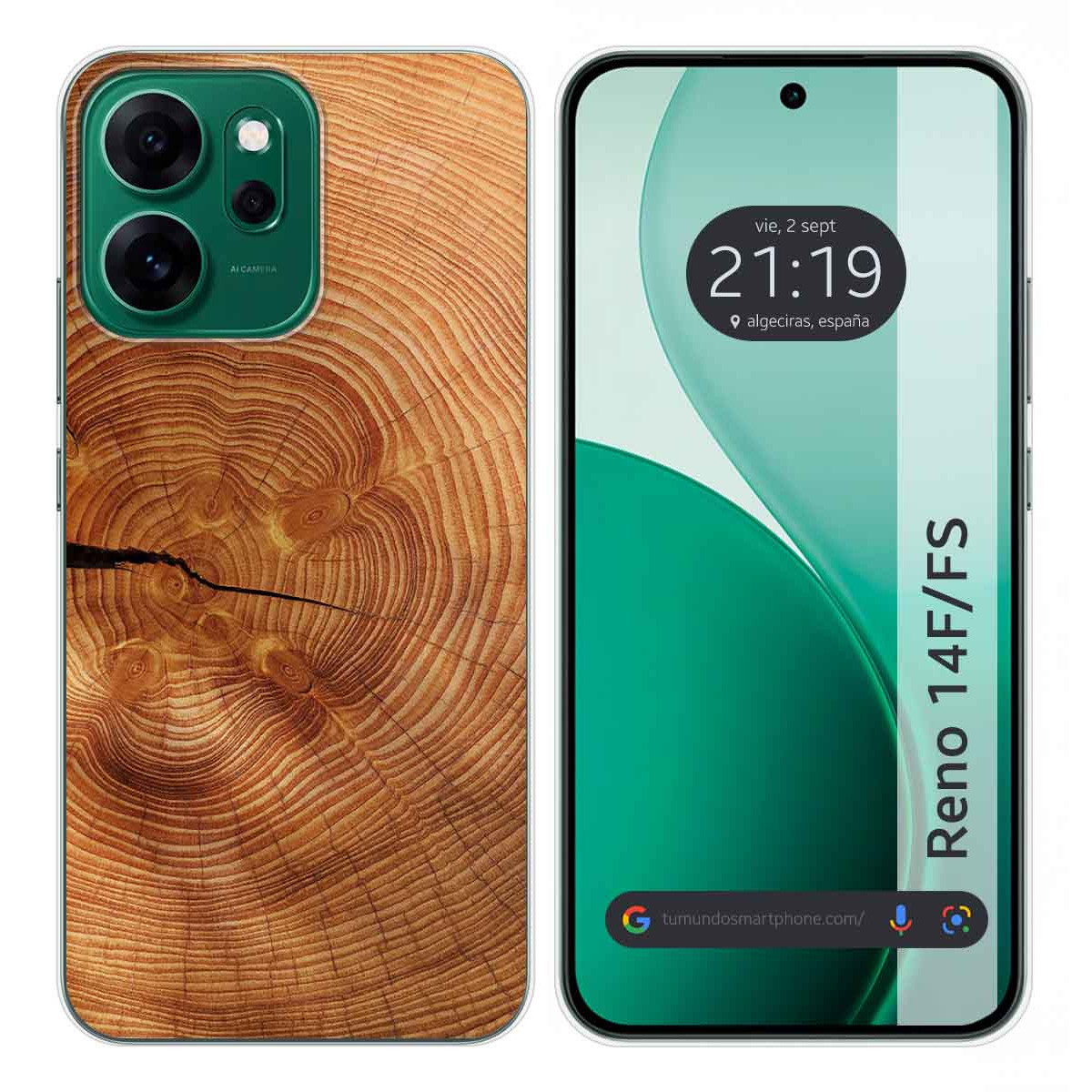 Funda Silicona para Oppo Reno 14 F / 14F 5G diseño Madera 04 Dibujos