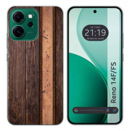 Funda Silicona para Oppo Reno 14 F / 14F 5G diseño Madera 05 Dibujos
