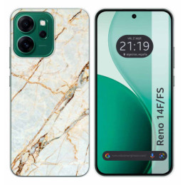 Funda Silicona para Oppo Reno 14 F / 14F 5G diseño Mármol 13 Dibujos