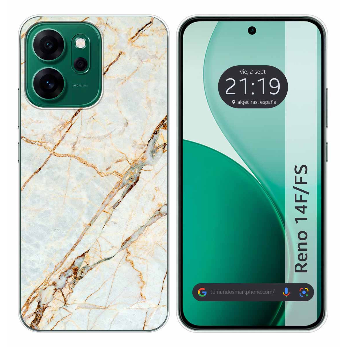 Funda Silicona para Oppo Reno 14 F / 14F 5G diseño Mármol 13 Dibujos