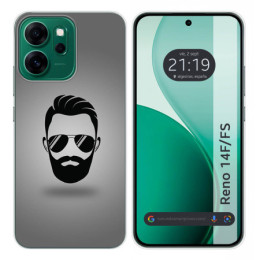 Funda Silicona para Oppo Reno 14 F / 14F 5G diseño Barba Dibujos