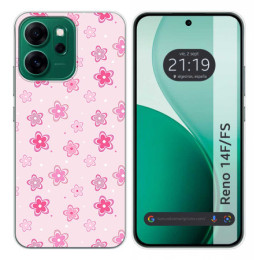 Funda Silicona para Oppo Reno 14 F / 14F 5G diseño Flores Dibujos