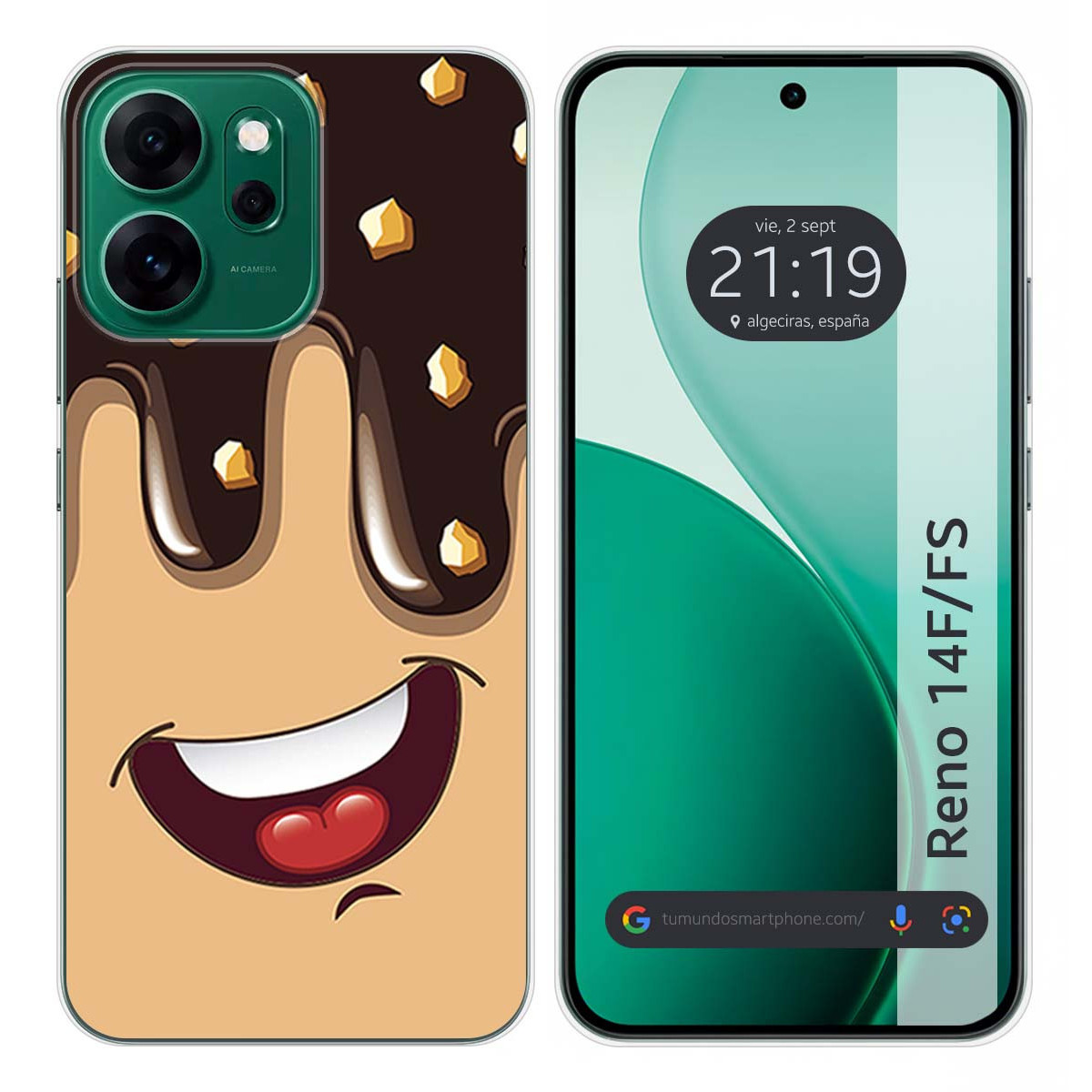 Funda Silicona para Oppo Reno 14 F / 14F 5G diseño Helado Chocolate Dibujos