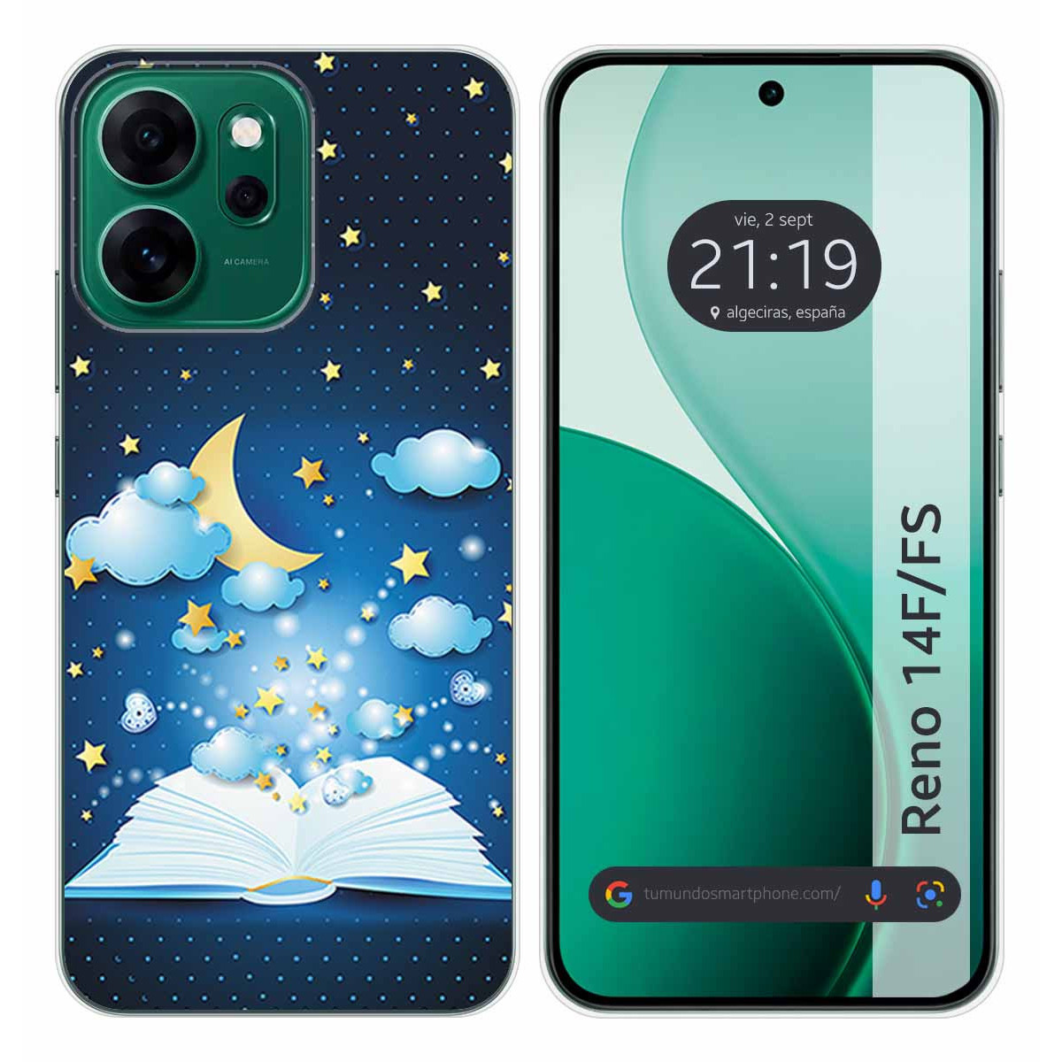 Funda Silicona para Oppo Reno 14 F / 14F 5G diseño Libro Cuentos Dibujos