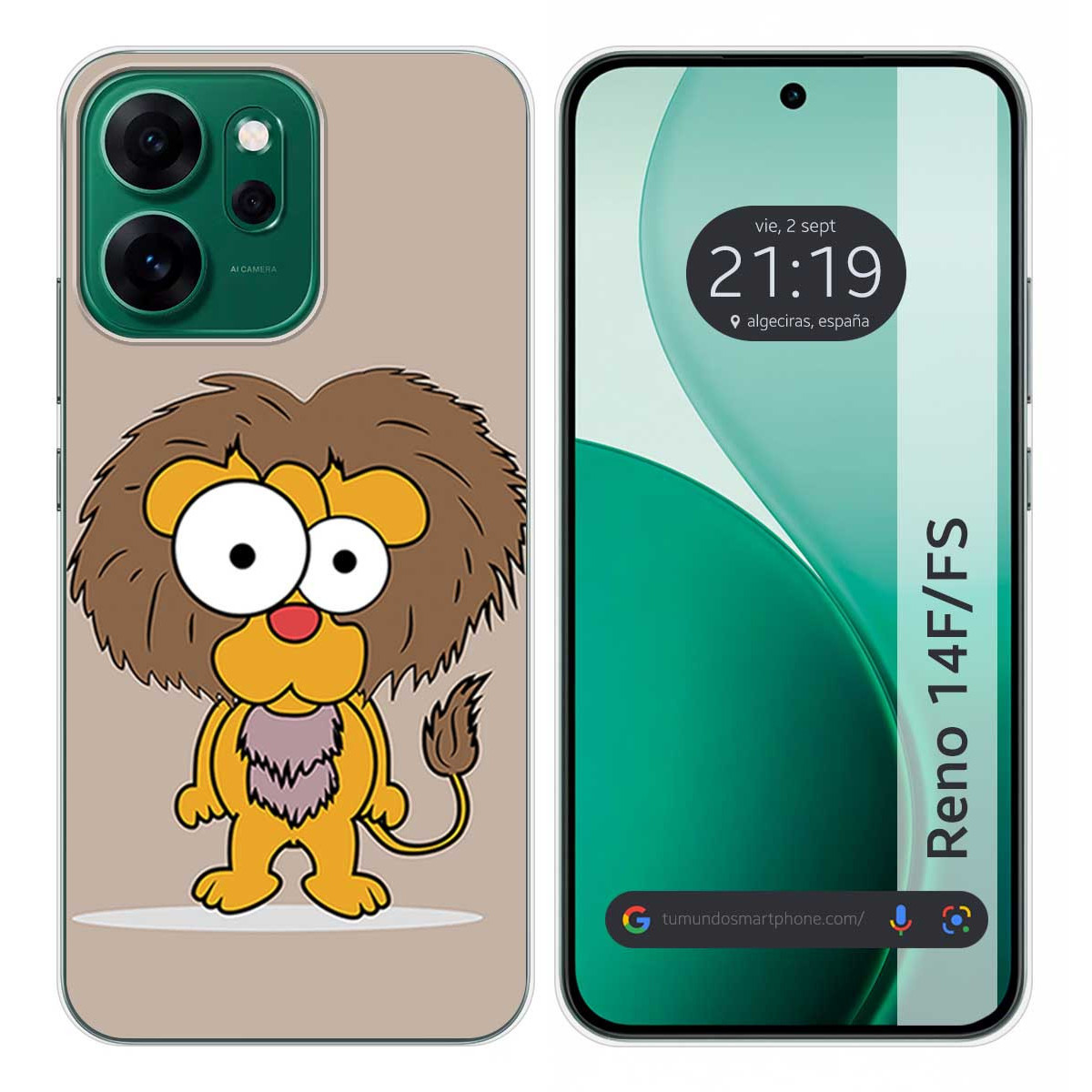 Funda Silicona para Oppo Reno 14 F / 14F 5G diseño Leon Dibujos