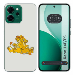 Funda Silicona para Oppo Reno 14 F / 14F 5G diseño Leones Dibujos