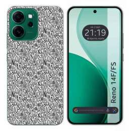 Funda Silicona para Oppo Reno 14 F / 14F 5G diseño Letras Dibujos