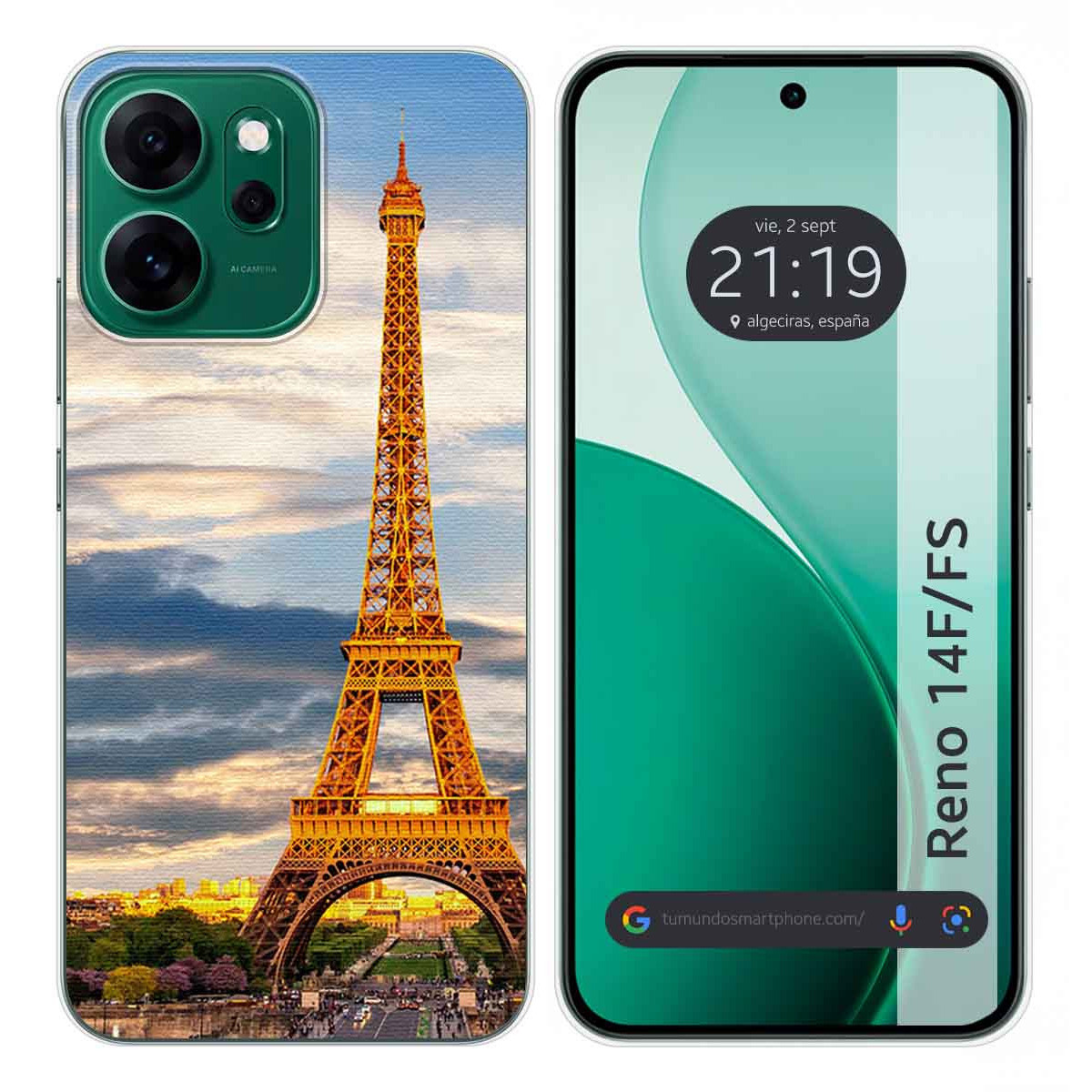 Funda Silicona para Oppo Reno 14 F / 14F 5G diseño Paris Dibujos