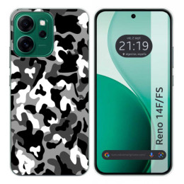 Funda Silicona para Oppo Reno 14 F / 14F 5G diseño Snow Camuflaje Dibujos