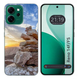Funda Silicona para Oppo Reno 14 F / 14F 5G diseño Sunset Dibujos