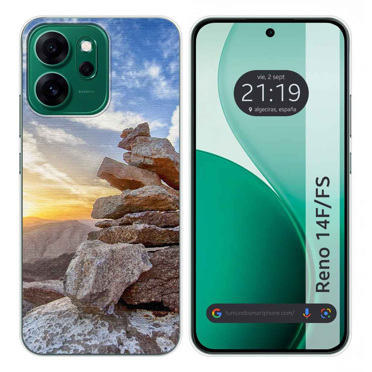 Funda Silicona para Oppo Reno 14 F / 14F 5G diseño Sunset Dibujos