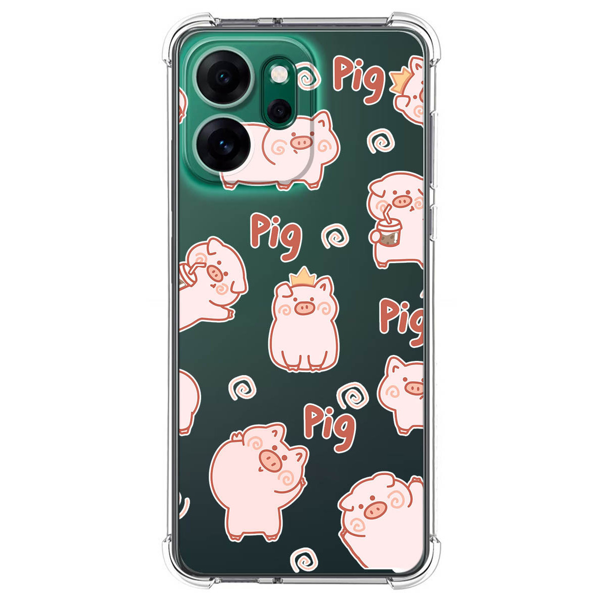 Funda Silicona Antigolpes para Oppo Reno 14 F / 14F 5G diseño Cerdos Dibujos