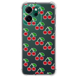 Funda Silicona Antigolpes para Oppo Reno 14 F / 14F 5G diseño Cerezas Dibujos