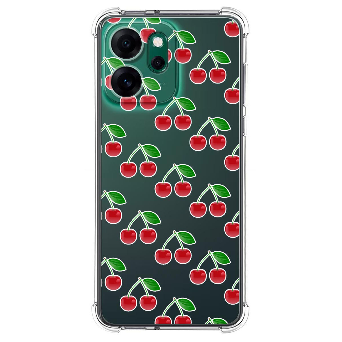 Funda Silicona Antigolpes para Oppo Reno 14 F / 14F 5G diseño Cerezas Dibujos