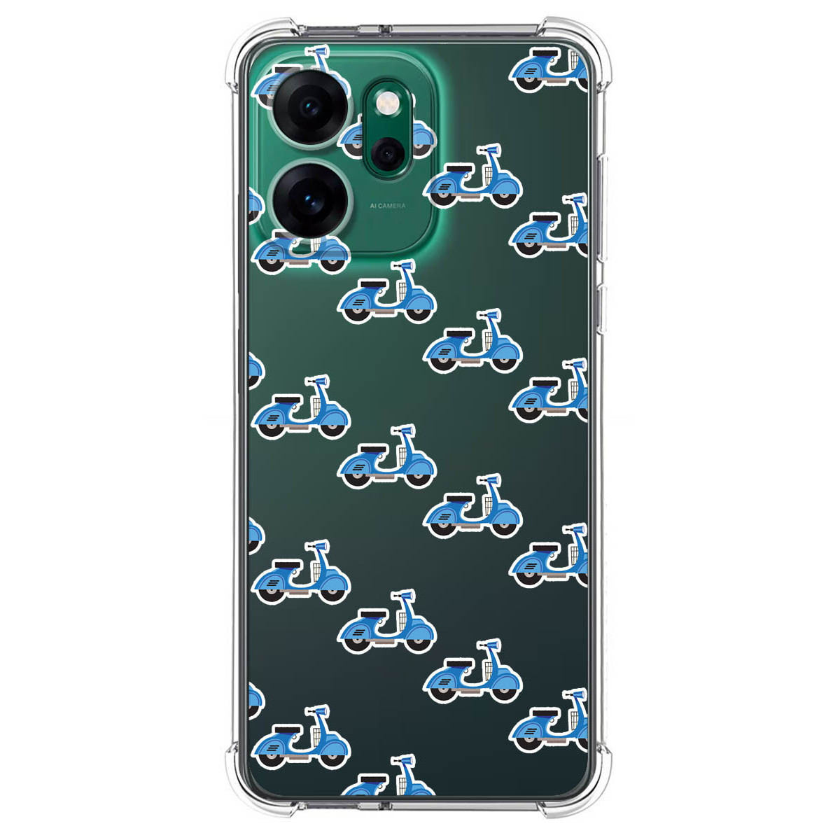 Funda Silicona Antigolpes para Oppo Reno 14 F / 14F 5G diseño Scooter Dibujos