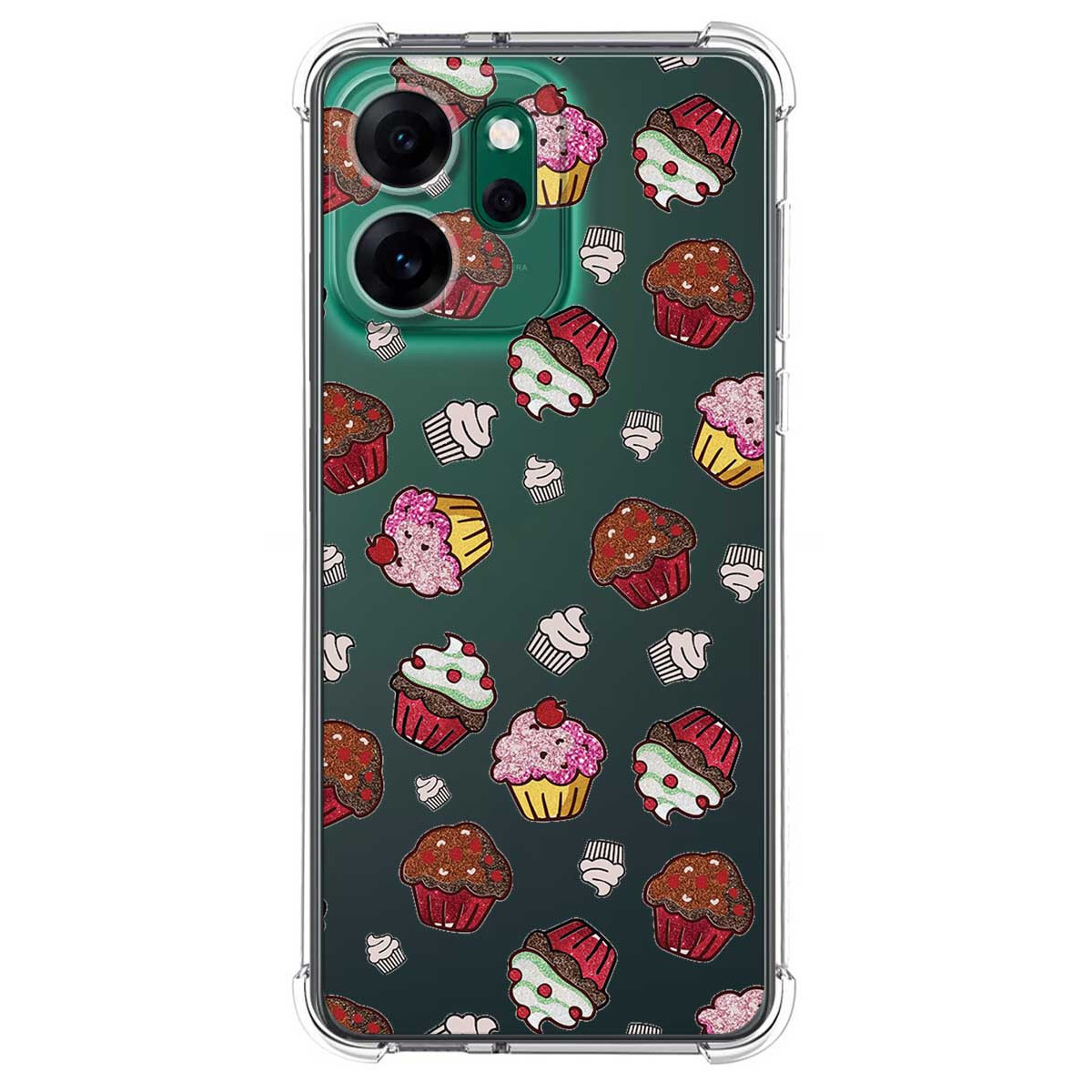 Funda Silicona Antigolpes para Oppo Reno 14 F / 14F 5G diseño Muffins Dibujos