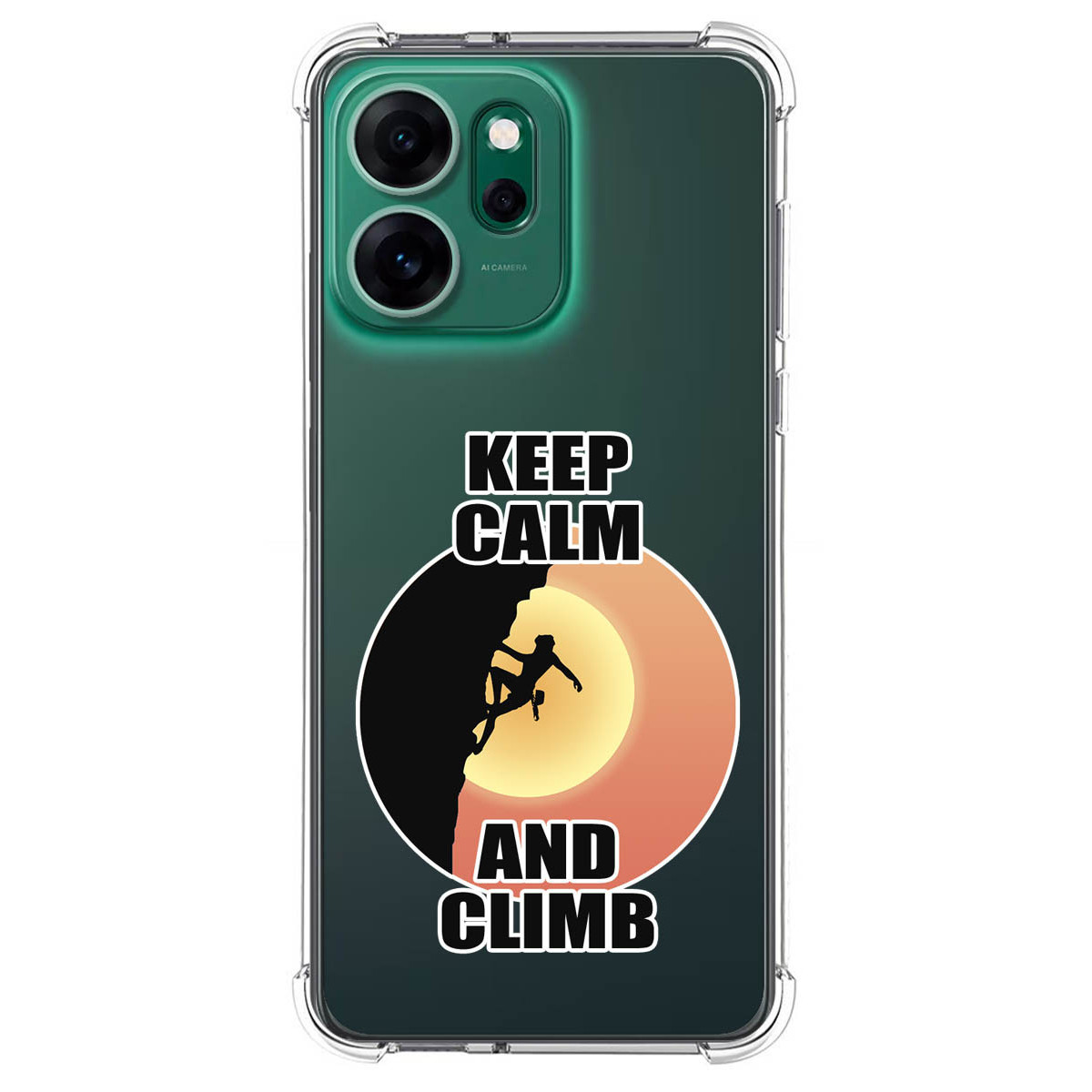 Funda Silicona Antigolpes para Oppo Reno 14 F / 14F 5G diseño Mujer Escalada Dibujos