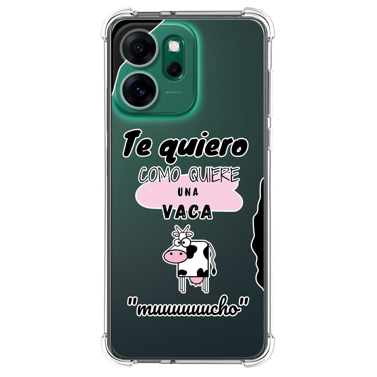 Funda Silicona Antigolpes para Oppo Reno 14 F / 14F 5G diseño Vaca Dibujos