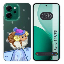 Funda Silicona Transparente para Oppo Reno 14 FS / 14FS 5G diseño Cabra Dibujos