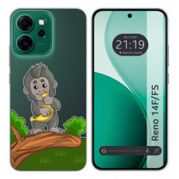 Funda Silicona Transparente para Oppo Reno 14 FS / 14FS 5G diseño Mono Dibujos