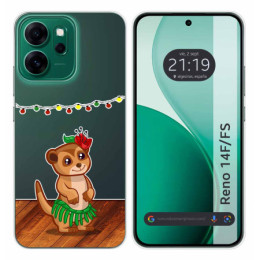 Funda Silicona Transparente para Oppo Reno 14 FS / 14FS 5G diseño Suricata Dibujos