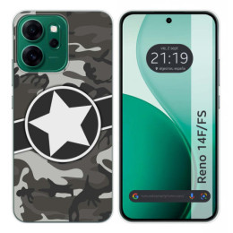 Funda Silicona para Oppo Reno 14 FS / 14FS 5G diseño Camuflaje 02 Dibujos