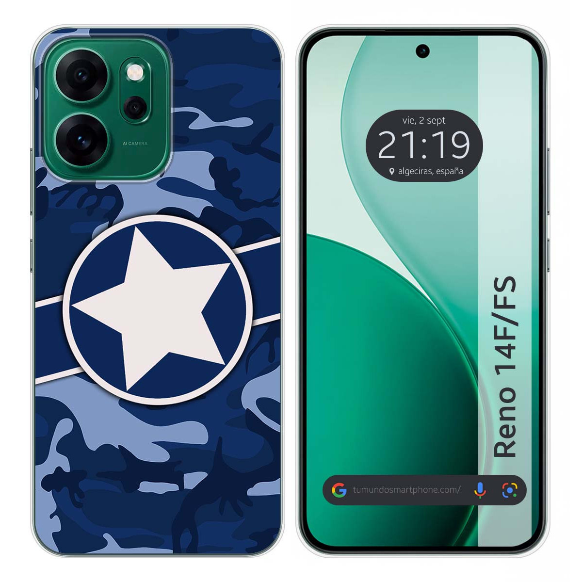 Funda Silicona para Oppo Reno 14 FS / 14FS 5G diseño Camuflaje 03 Dibujos