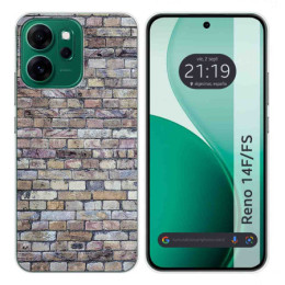 Funda Silicona para Oppo Reno 14 FS / 14FS 5G diseño Ladrillo 02 Dibujos