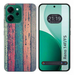 Funda Silicona para Oppo Reno 14 FS / 14FS 5G diseño Madera 10 Dibujos