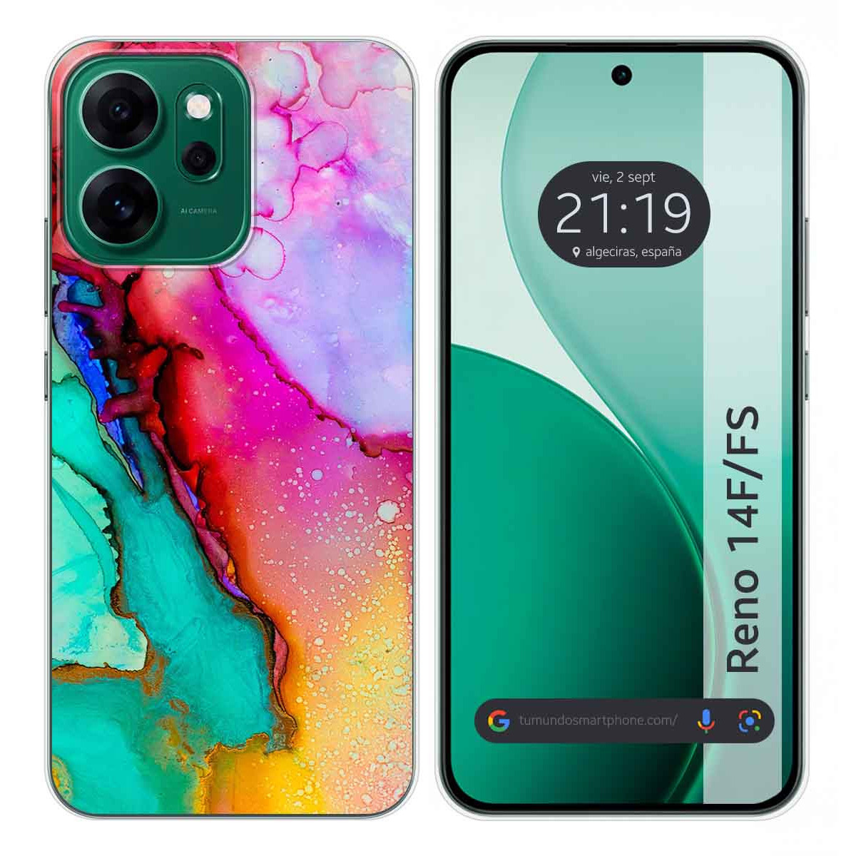 Funda Silicona para Oppo Reno 14 FS / 14FS 5G diseño Mármol 15 Dibujos