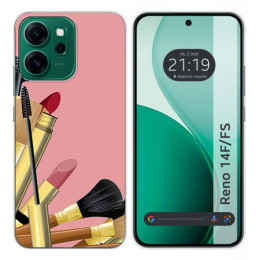 Funda Silicona para Oppo Reno 14 FS / 14FS 5G diseño Brochas Dibujos