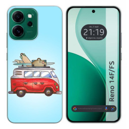 Funda Silicona para Oppo Reno 14 FS / 14FS 5G diseño Furgoneta Dibujos