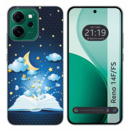 Funda Silicona para Oppo Reno 14 FS / 14FS 5G diseño Libro Cuentos Dibujos