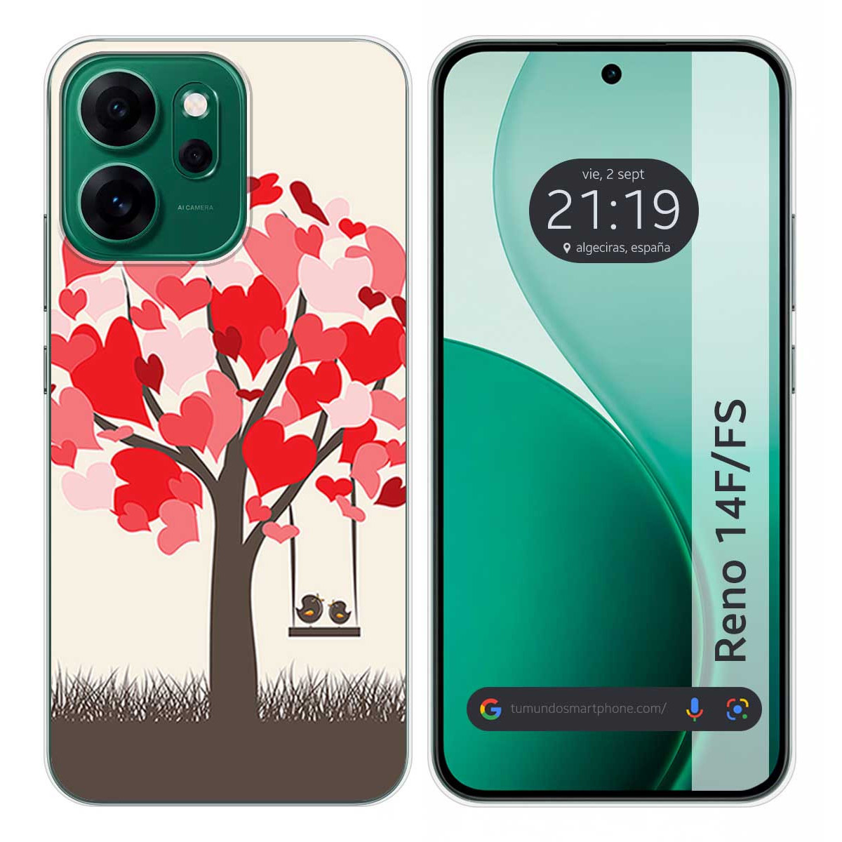 Funda Silicona para Oppo Reno 14 FS / 14FS 5G diseño Pajaritos Dibujos