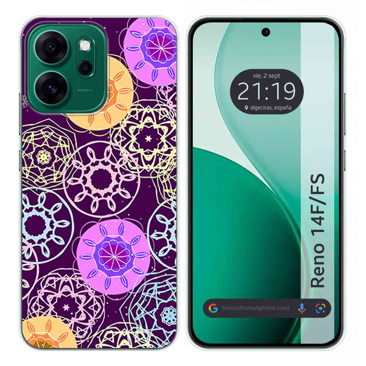 Funda Silicona para Oppo Reno 14 FS / 14FS 5G diseño Radial Dibujos