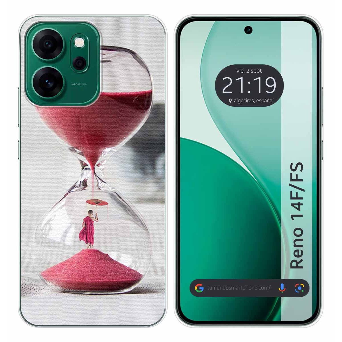 Funda Silicona para Oppo Reno 14 FS / 14FS 5G diseño Reloj Dibujos