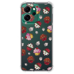 Funda Silicona Antigolpes para Oppo Reno 14 FS / 14FS 5G diseño Muffins Dibujos