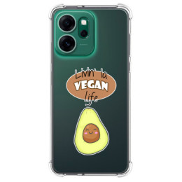 Funda Silicona Antigolpes para Oppo Reno 14 FS / 14FS 5G diseño Vegan Life Dibujos