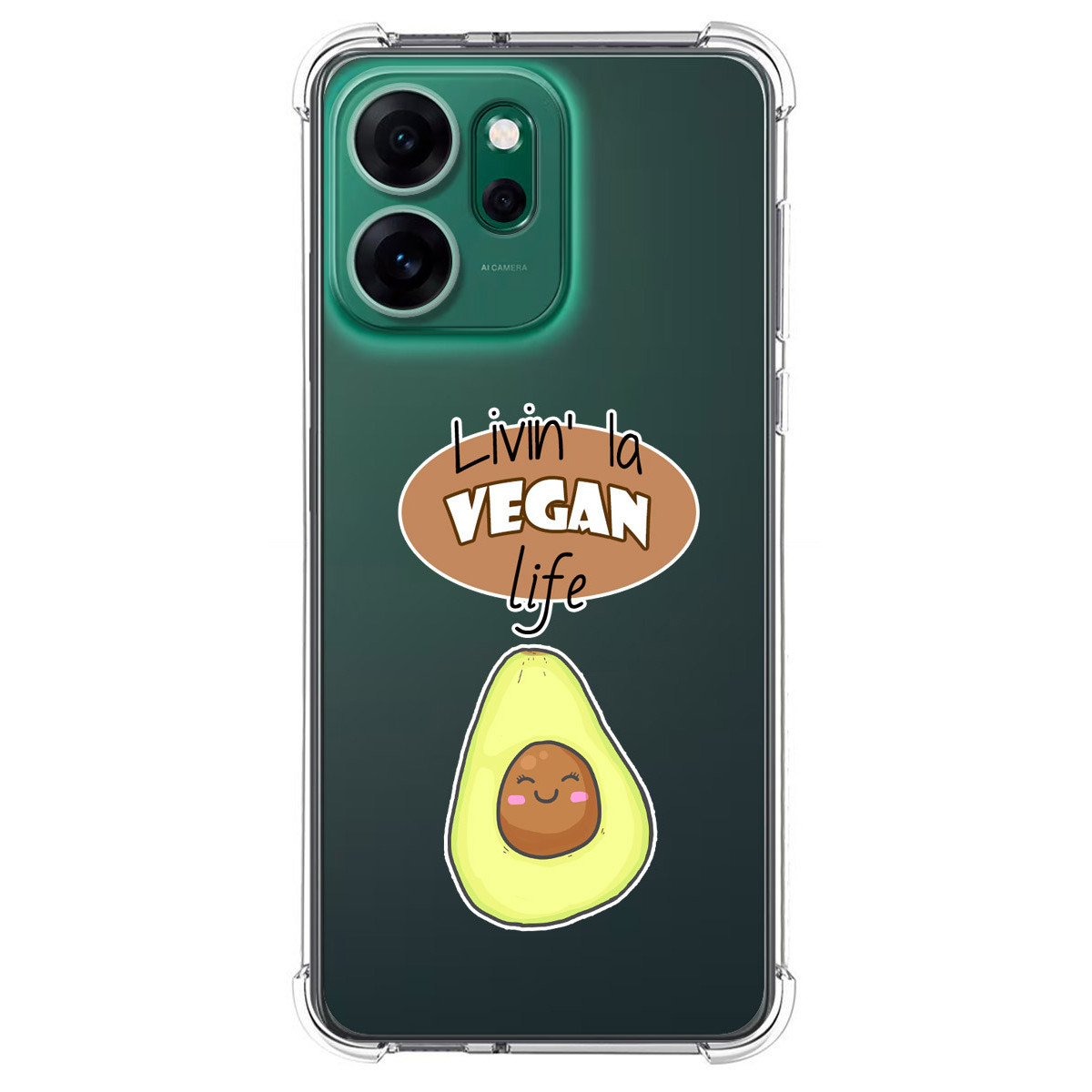 Funda Silicona Antigolpes para Oppo Reno 14 FS / 14FS 5G diseño Vegan Life Dibujos